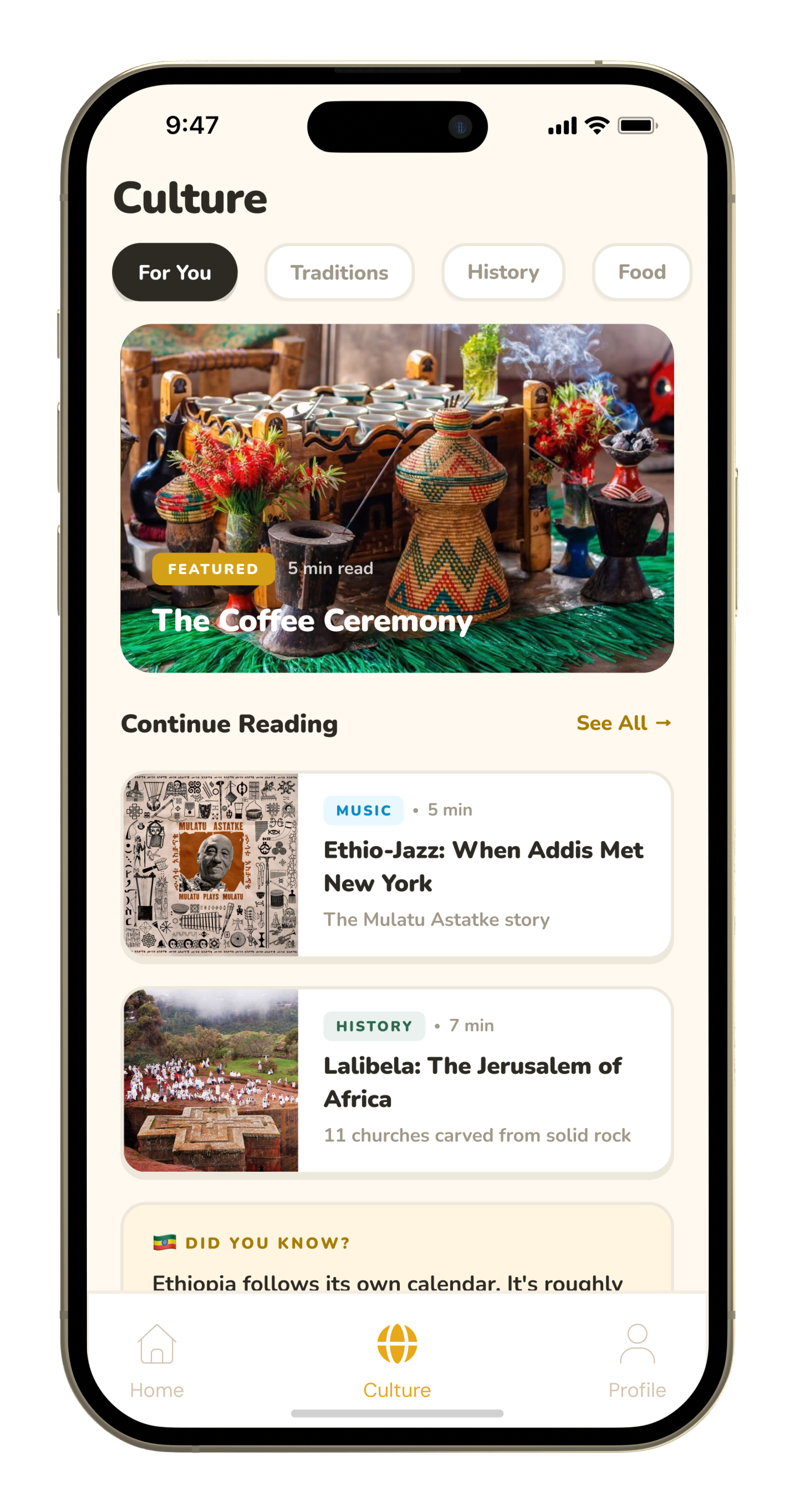 Culture Tab